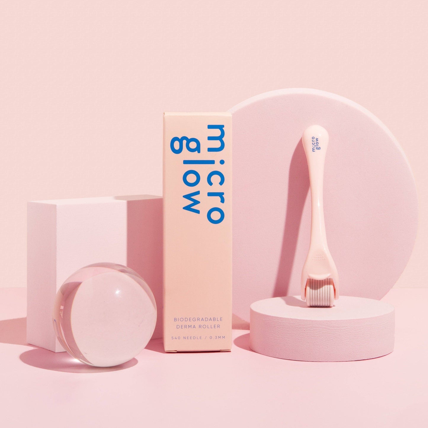 Skin Micro Needling Derma Roller 0.3mm Rosé Pink